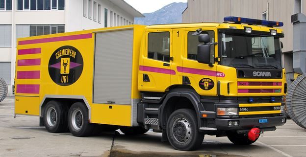 Original Feuerwehrauto der Chemiewehr Uri