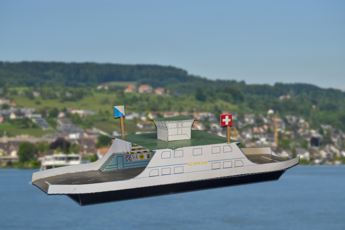 Kartonmodell der Fähre